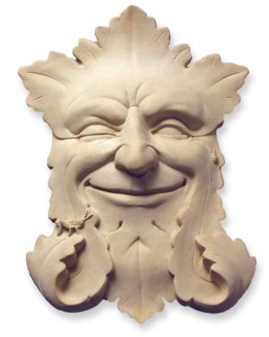 Cast Stone Garden Face Plaque  Garden Smile